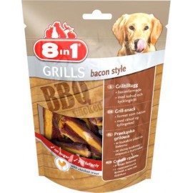 8in1 grills bacon-снеки в виде бекона из говяжьей кожи и куриного мяса, 80 г